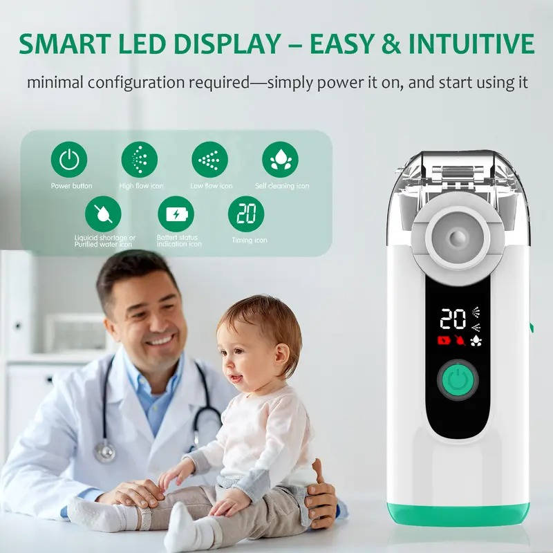 Compact USB Rechargeable Mist Inhaler – Portable Breathing Relief, Whisper-Quiet Operation