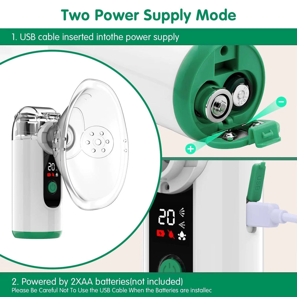 Compact USB Rechargeable Mist Inhaler – Portable Breathing Relief, Whisper-Quiet Operation