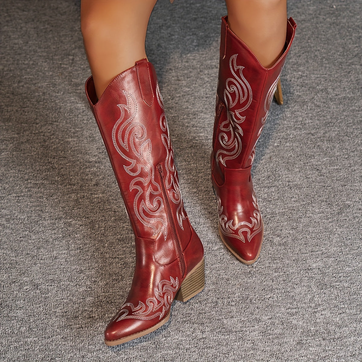 Cowboy Boots For Women | Knee-High Block Heel – Casual, Everyday Wear