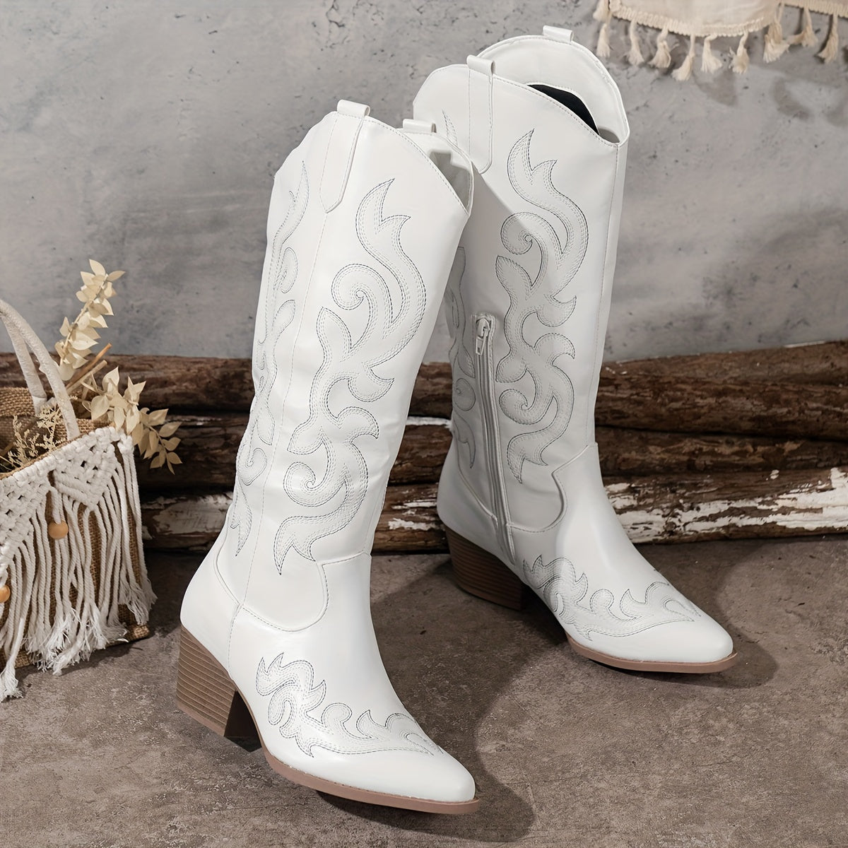 Cowboy Boots For Women | Knee-High Block Heel – Casual, Everyday Wear