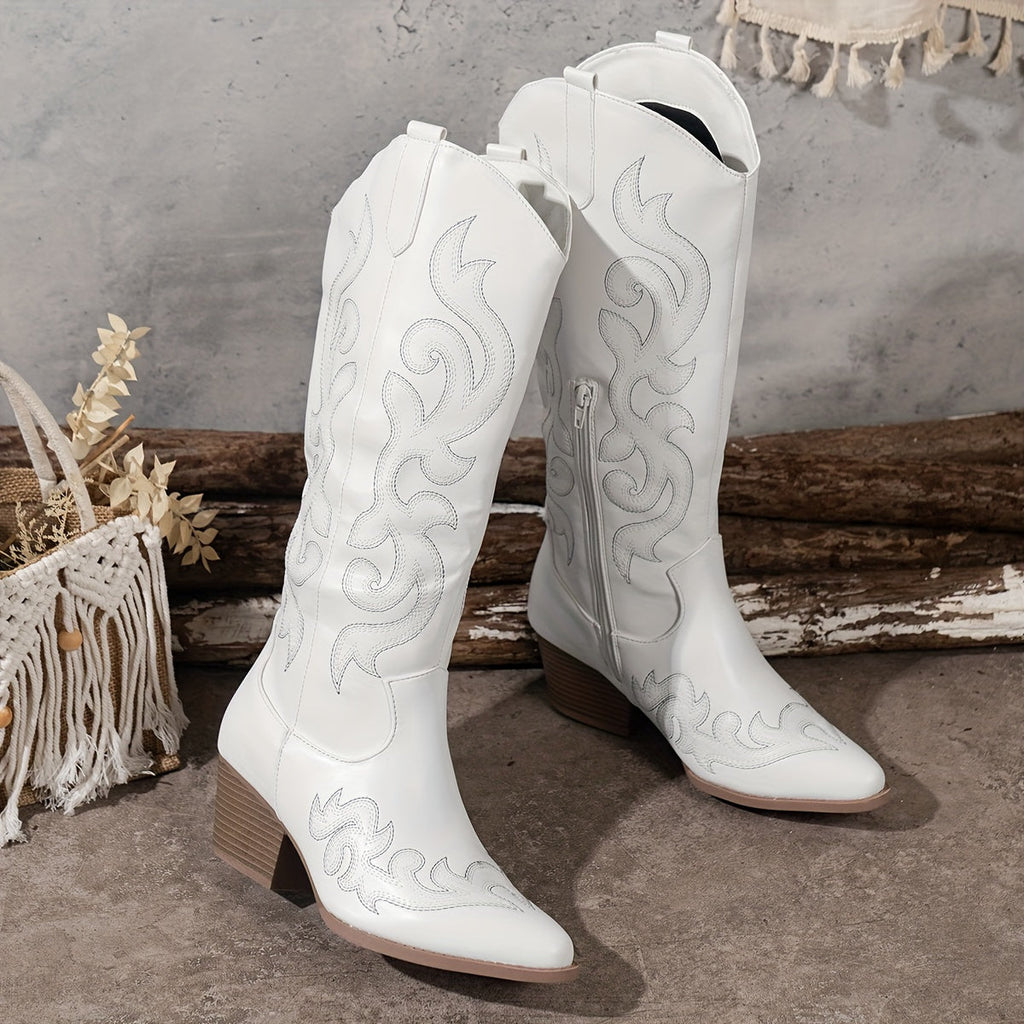 Cowboy Boots For Women | Knee-High Block Heel – Casual, Everyday Wear