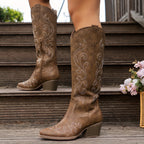 Cowboy Boots For Women | Knee-High Block Heel – Casual, Everyday Wear