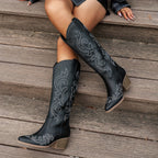 Cowboy Boots For Women | Knee-High Block Heel – Casual, Everyday Wear
