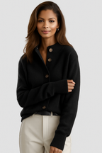 Cozy Women's Button Cardigan – Casual Wear, Office Style