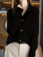Cozy Women's Button Cardigan – Casual Wear, Office Style