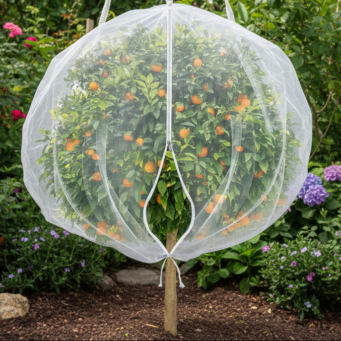 Cropshield | Fruit Protection Bags with Adjustable Drawstring Closure | Breathable Mesh for Pest Defense
