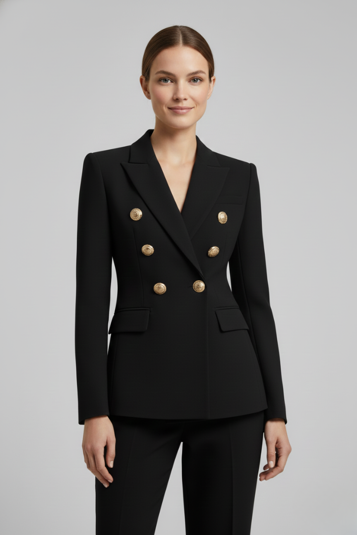 Double-Breasted Blazer – Office, Casual Wear