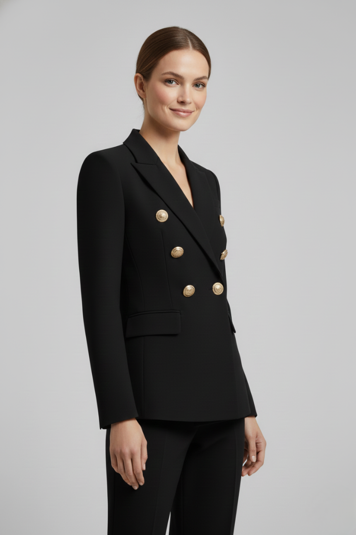 Double-Breasted Blazer – Office, Casual Wear