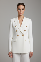 Double-Breasted Blazer – Office, Casual Wear