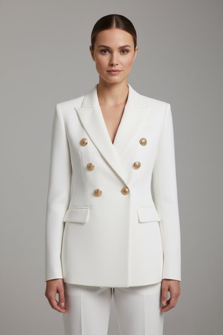 Double-Breasted Blazer – Office, Casual Wear