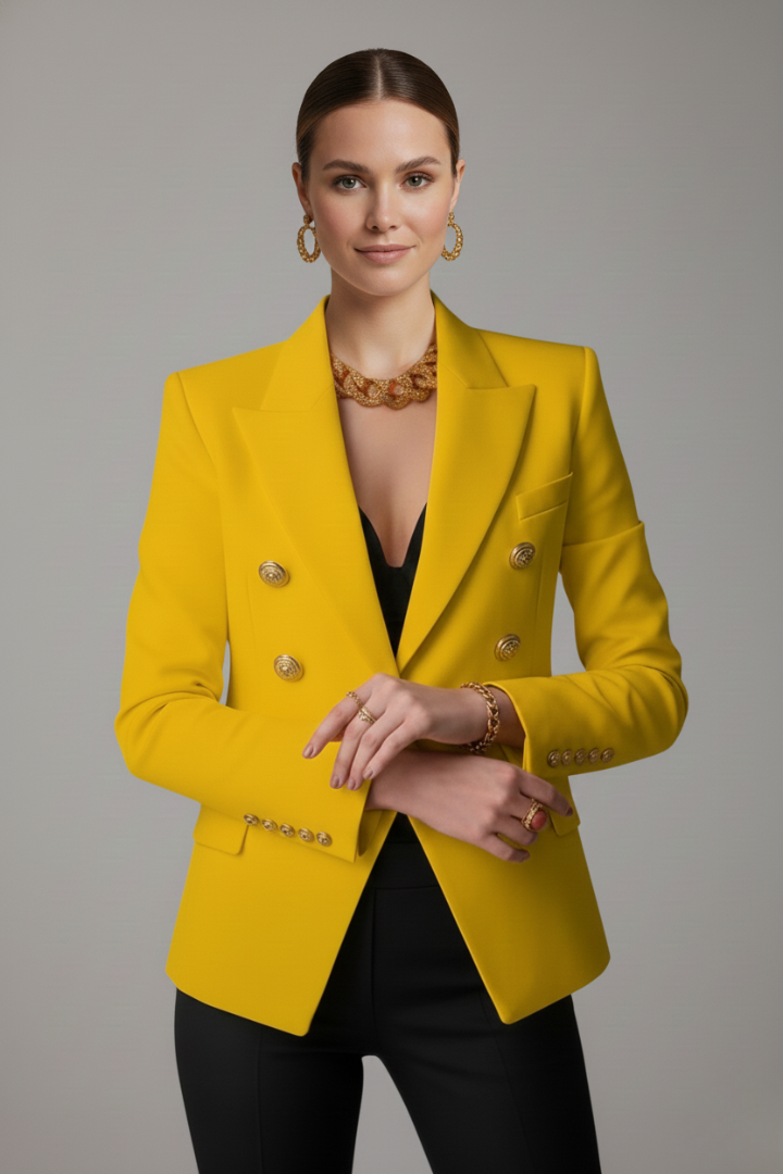 Double-Breasted Blazer – Office, Casual Wear