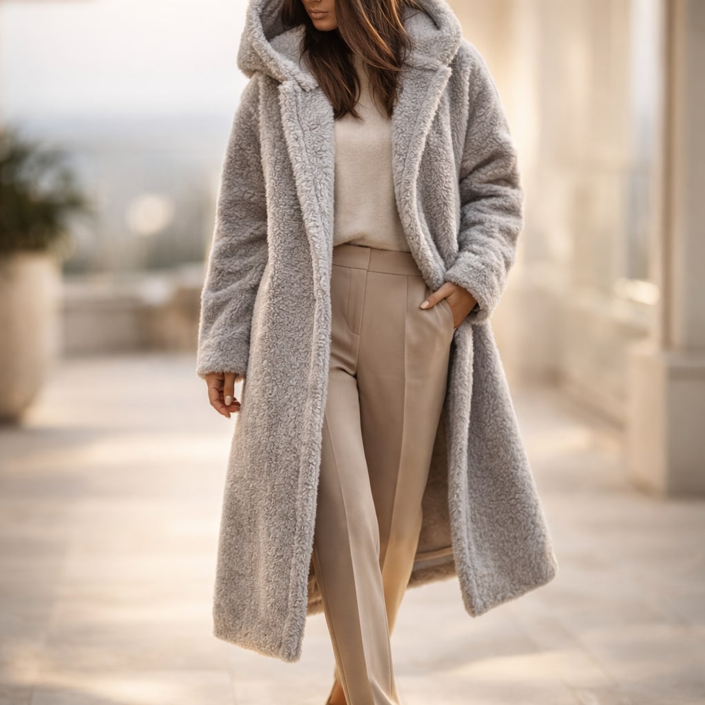 Elegant Cozy Coat – Casual Winter Wear, Stylish Layering