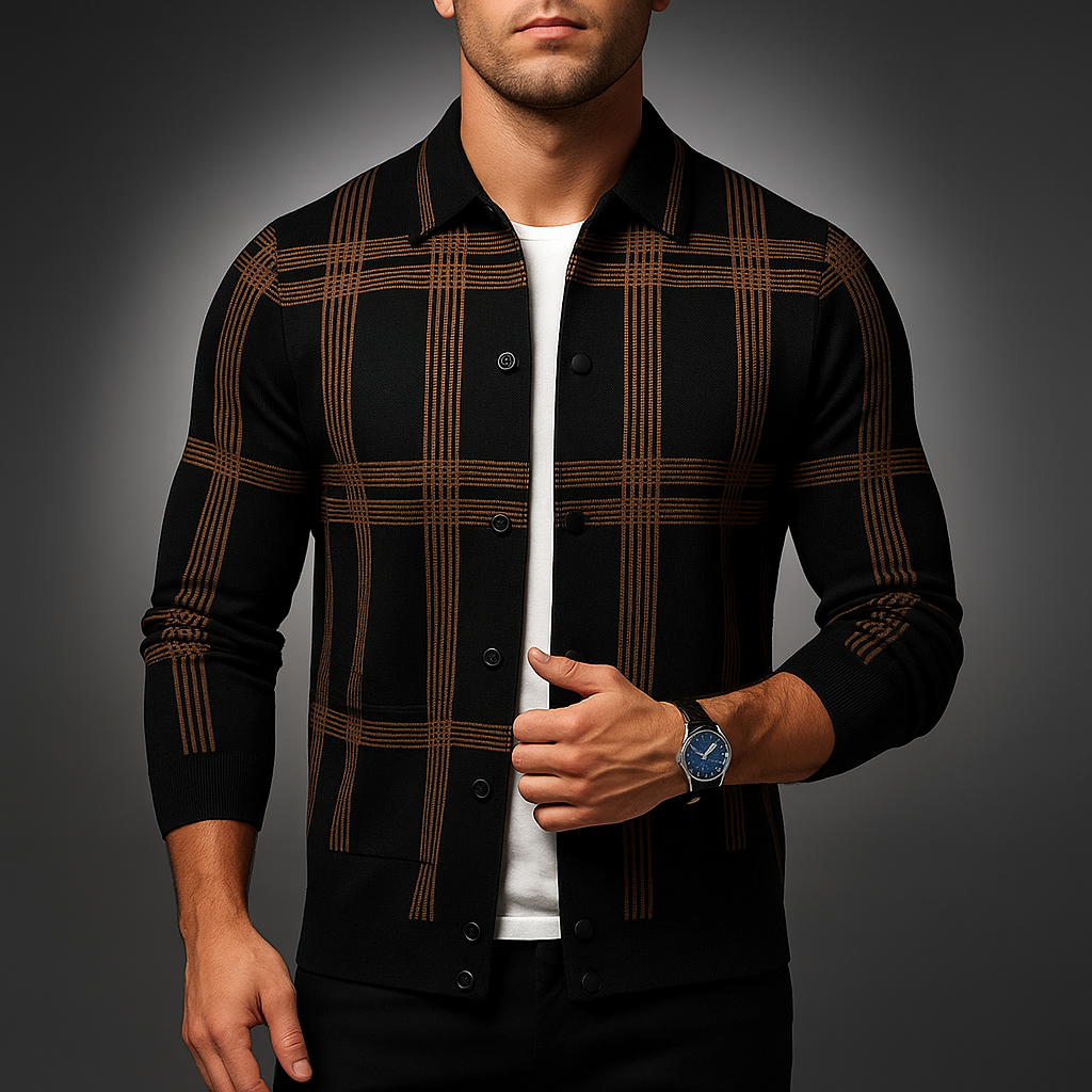Elegant Men's Cardigan with Soft Texture – Casual, Versatile Wear