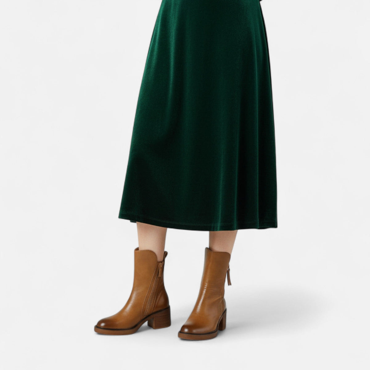 Elegant Women's Flat Boots with Round Toe – Casual, Everyday Wear