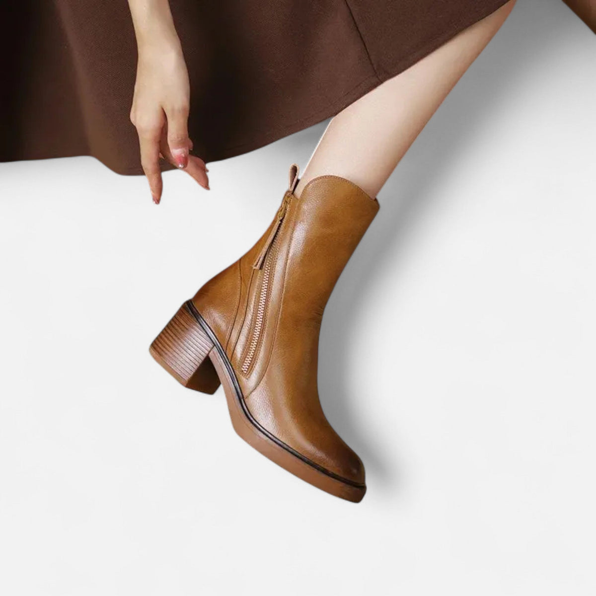 Elegant Women's Flat Boots with Round Toe – Casual, Everyday Wear