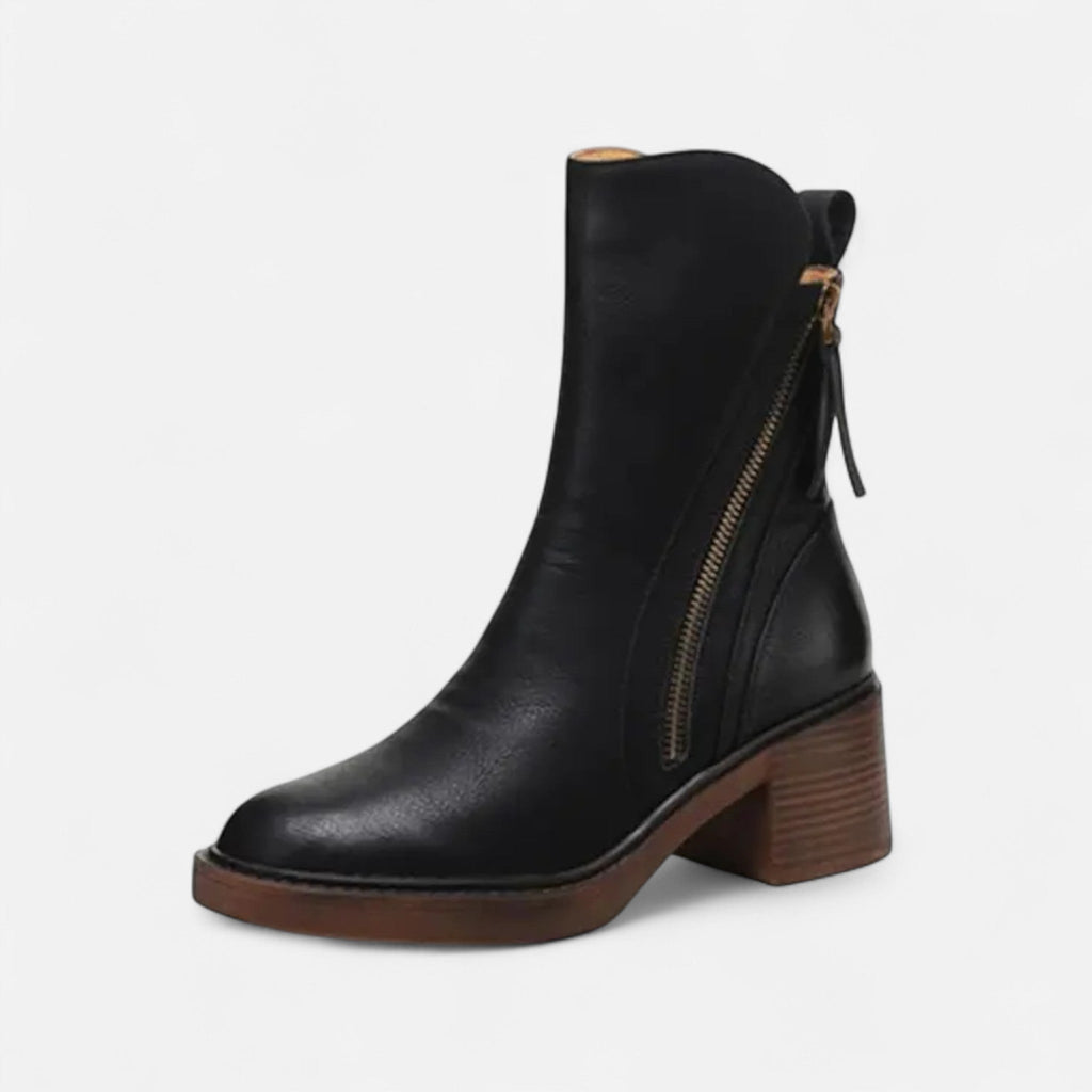 Elegant Women's Flat Boots with Round Toe – Casual, Everyday Wear