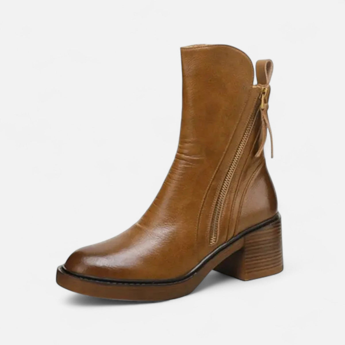 Elegant Women's Flat Boots with Round Toe – Casual, Everyday Wear