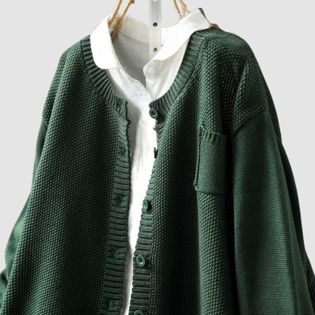 Elegant Women's Knit Cardigan – Casual Wear, Office Style