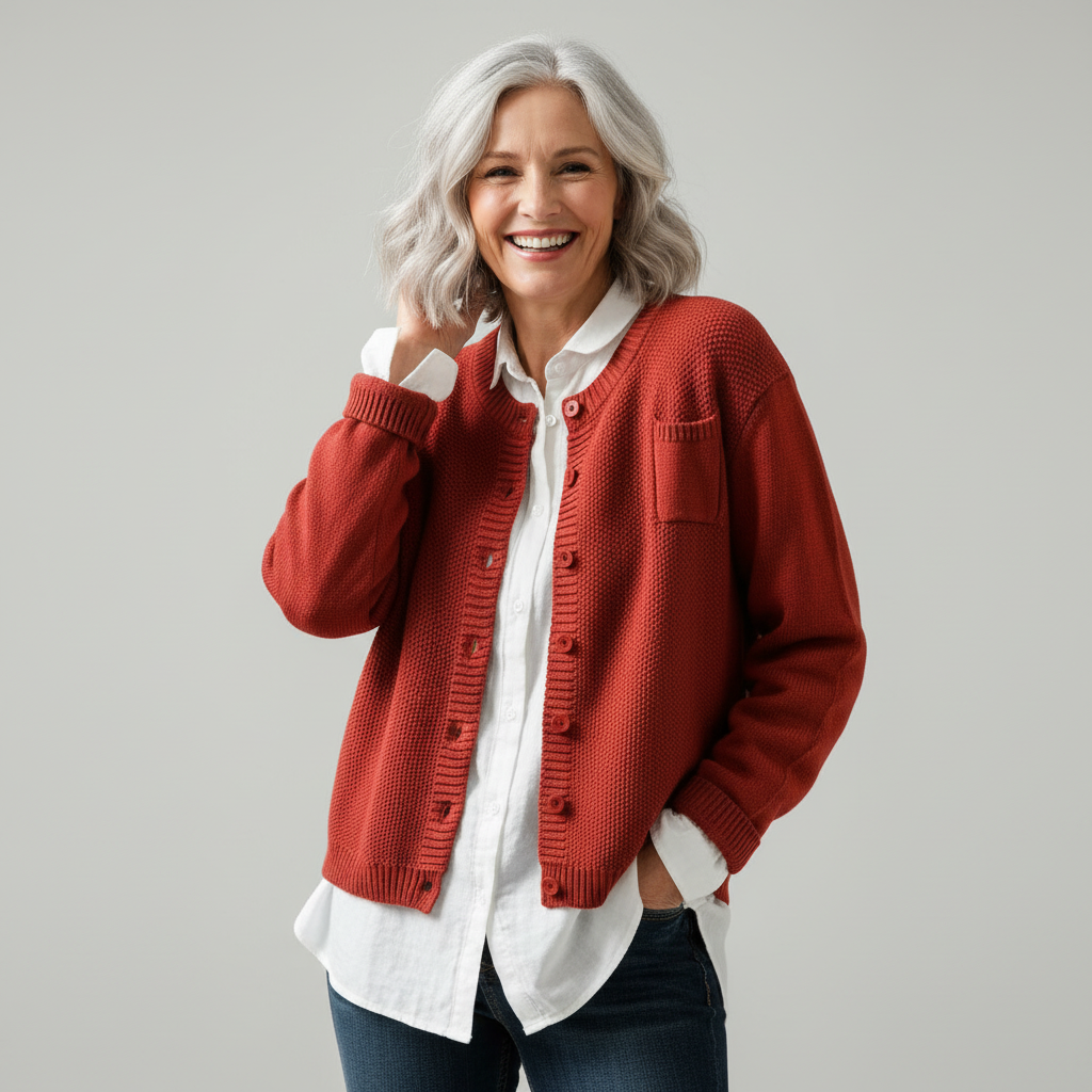 Elegant Women's Knit Cardigan – Casual Wear, Office Style
