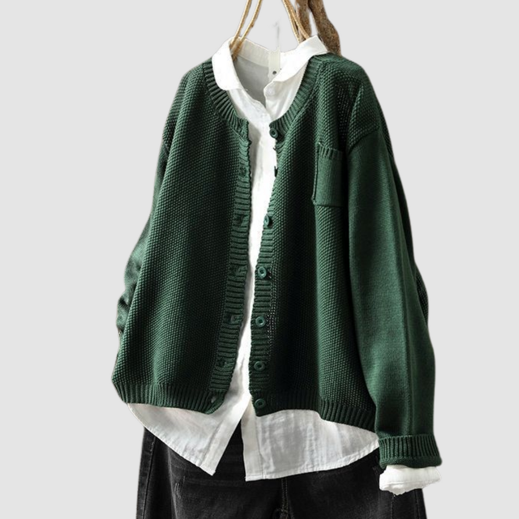 Elegant Women's Knit Cardigan – Casual Wear, Office Style
