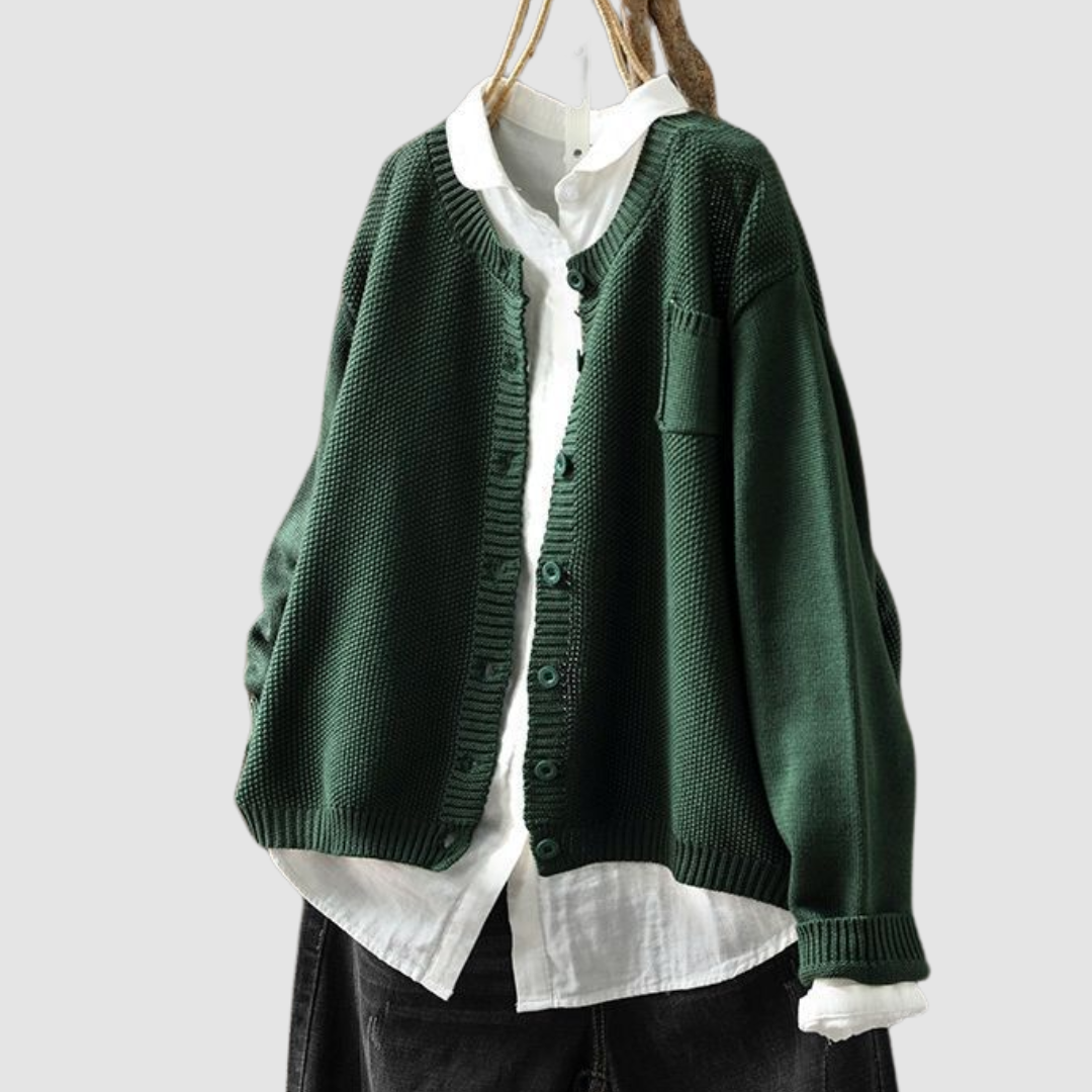 Elegant Women's Knit Cardigan – Casual Wear, Office Style