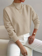 Elegant Women's Turtleneck Sweater - Soft Knit, Stylish Winter Looks – Casual, Office