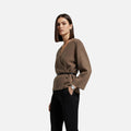 Elegant Wrap Sweater for Women – Casual Wear, Layering