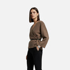 Elegant Wrap Sweater for Women – Casual Wear, Layering