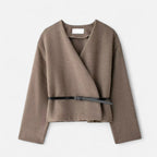Elegant Wrap Sweater for Women – Casual Wear, Layering