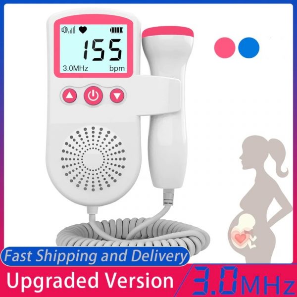 Fetal Doppler Heart Rate Monito – Home Pregnancy Baby Heart Rate Sound Detector, Expecting Parents & Maternity Care