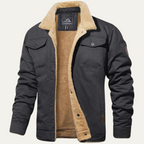 Fleece-Lined Men's Winter Coat – Outdoor, Casual