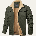 Fleece-Lined Men's Winter Coat – Outdoor, Casual