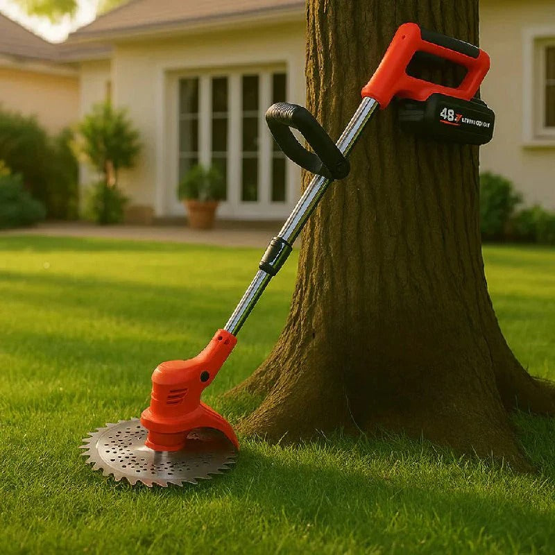 Cordless Brush Cutter 21V with Adjustable Handle & Rotatable Head – Garden Trimming, Outdoor Maintenance