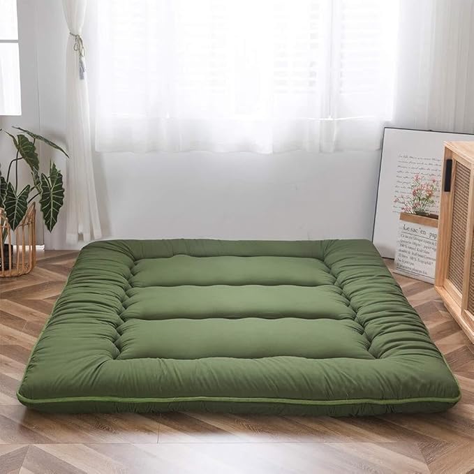Japanese Floor Bed, 4 Inch Thick Futon Mattress, Foldable – Home, Travel
