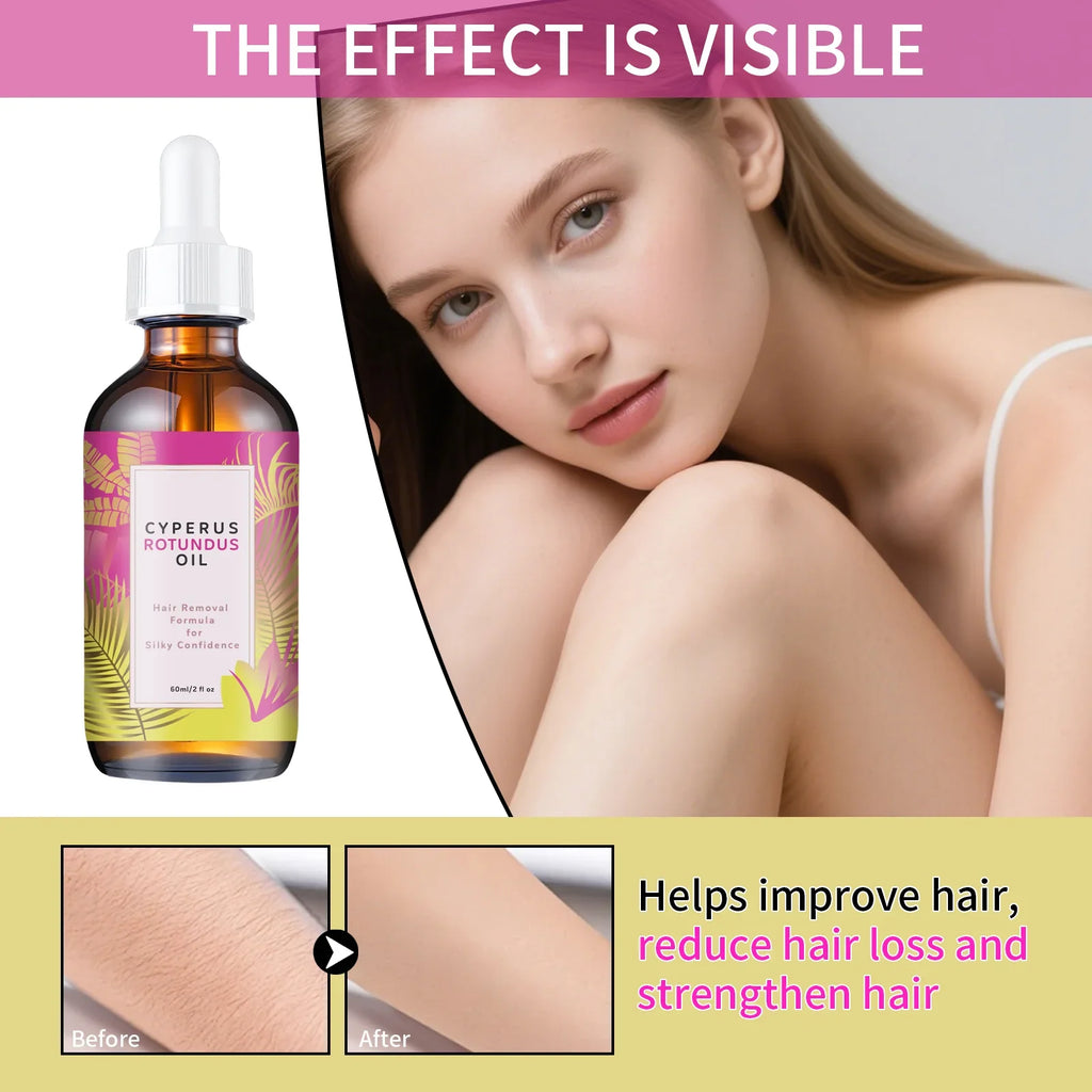 Hair Removal Oil 60ml Natural Jojoba Almond Oil – Smooth Skin, All Skin Types