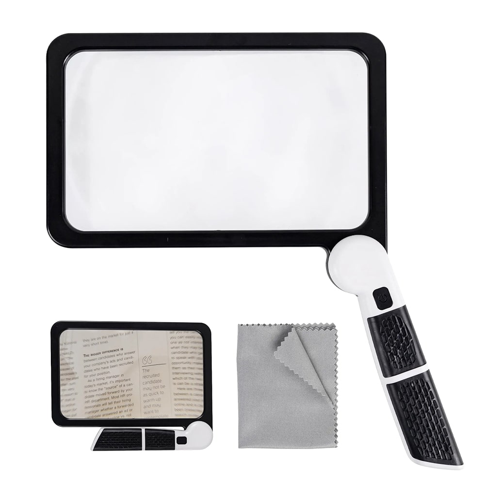 Illuminated Magnifying Glass 5X Magnification with 48 LED Lights – Reading, Hobbies