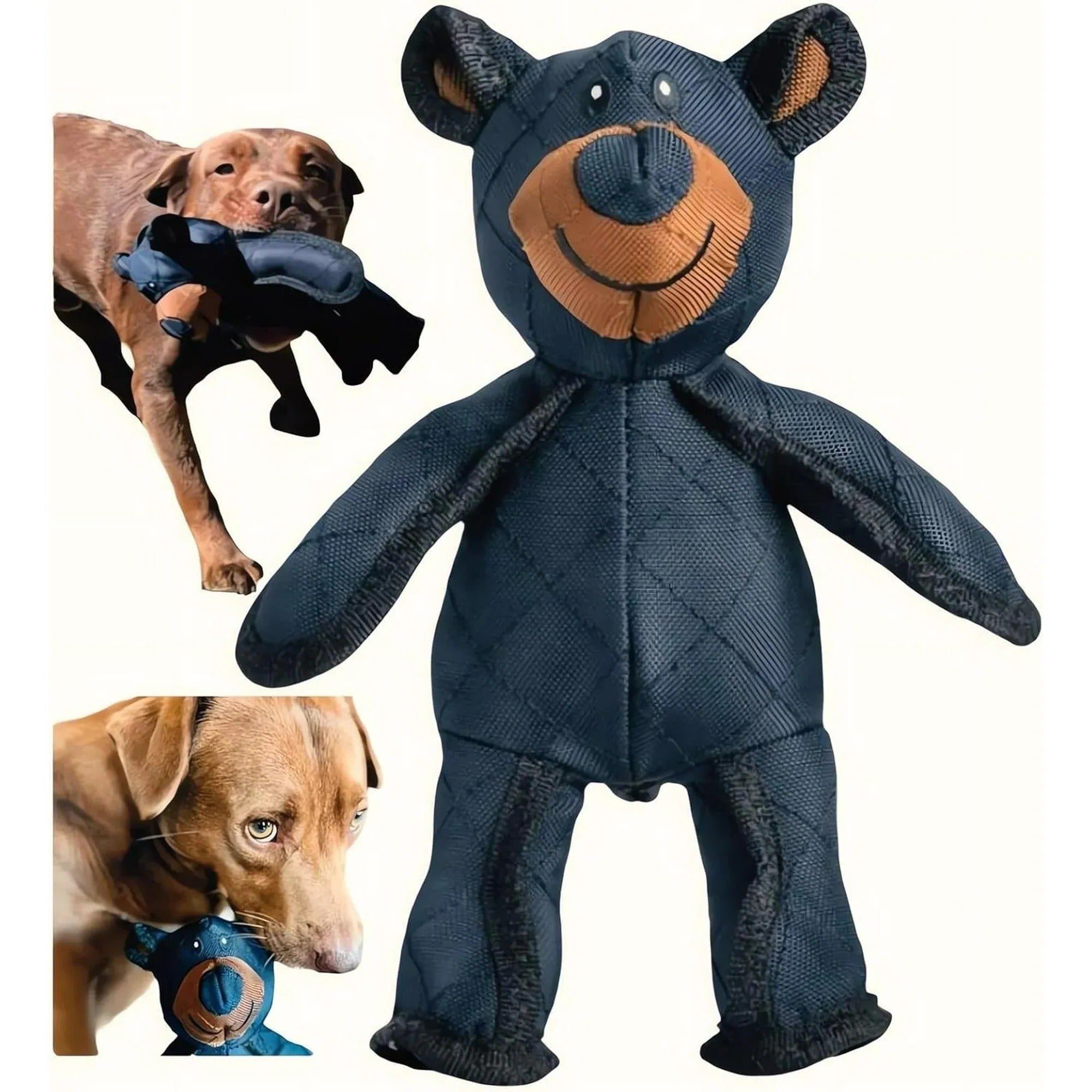 Indestructible Bear Dog Toys for Heavy Chewers – Interactive Play, Durable Fun