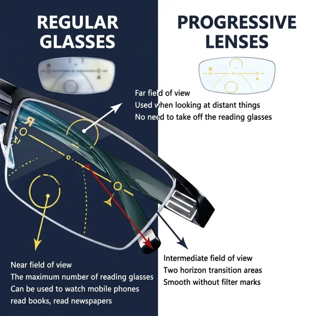 Intelligent Progressive Glasses for Clear Vision – Daily Use, Eye Comfort
