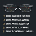 Intelligent Progressive Glasses for Clear Vision – Daily Use, Eye Comfort