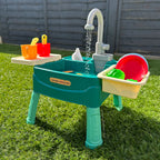 Interactive Kids Sink Playset with Water Faucet & 19 Accessories – Role Play, Learning Fun