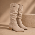 Knee-High Slouch Boot in Green – Casual, Everyday Wear