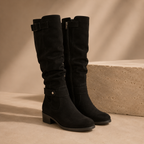 Knee-High Slouch Boot in Green – Casual, Everyday Wear