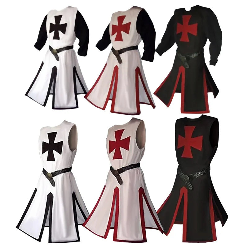 Knights Templar Crusader Cosplay Costume Set – Halloween, Themed Events