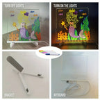 LED Acrylic Message Board - Erasable USB Drawing Board for Kids – Birthday Gifts, Bar Advertising