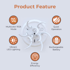 LED Jellyfish Lamp – Color-Changing RGB, Voice-Activated – Home Decor, Night Light