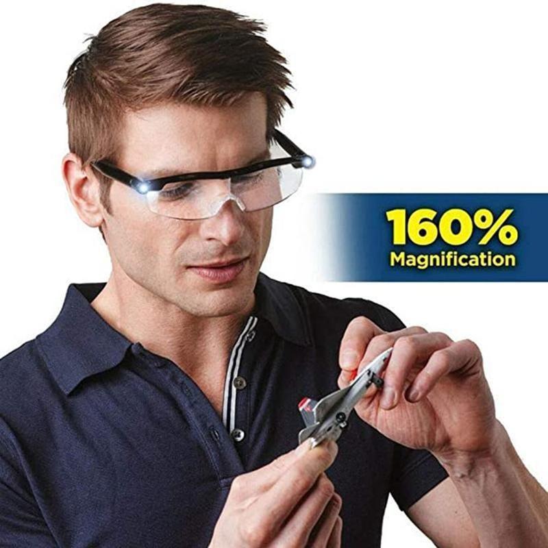LED Magnifying Glasses with Adjustable Light | Hands-Free Design – Reading, Crafting