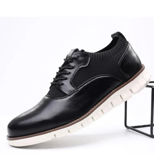 Leder Sneakers in Schwarz – Casual, Alltag