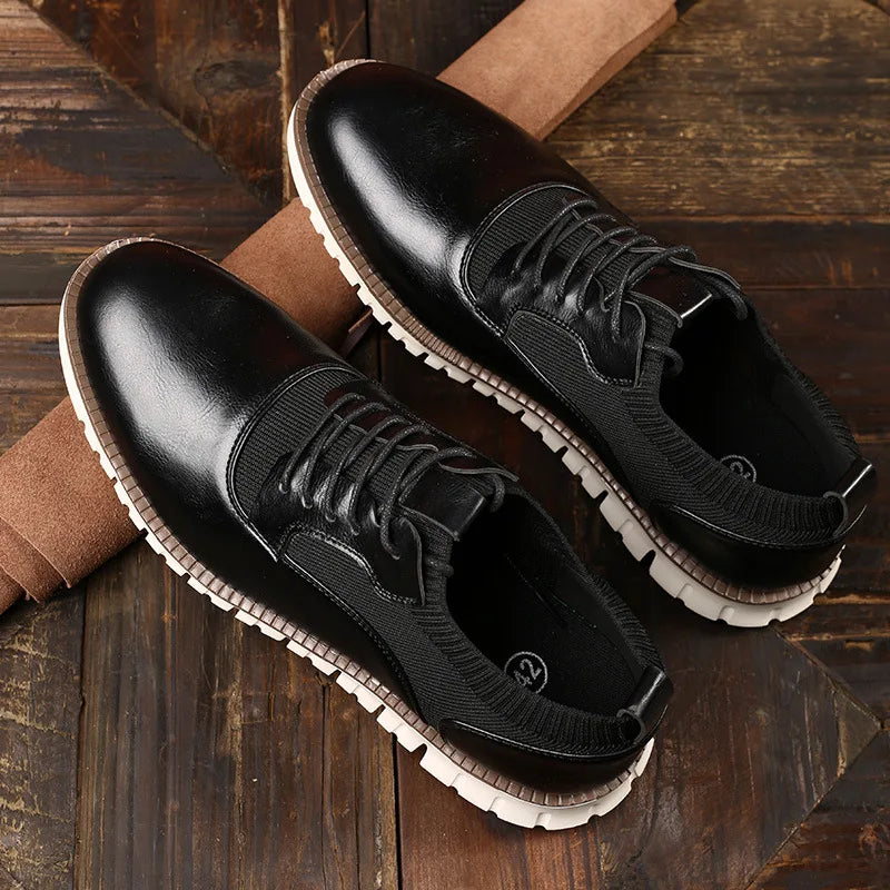 Leder Sneakers in Schwarz – Casual, Alltag
