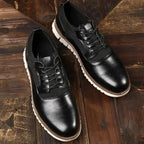 Leder Sneakers in Schwarz – Casual, Alltag