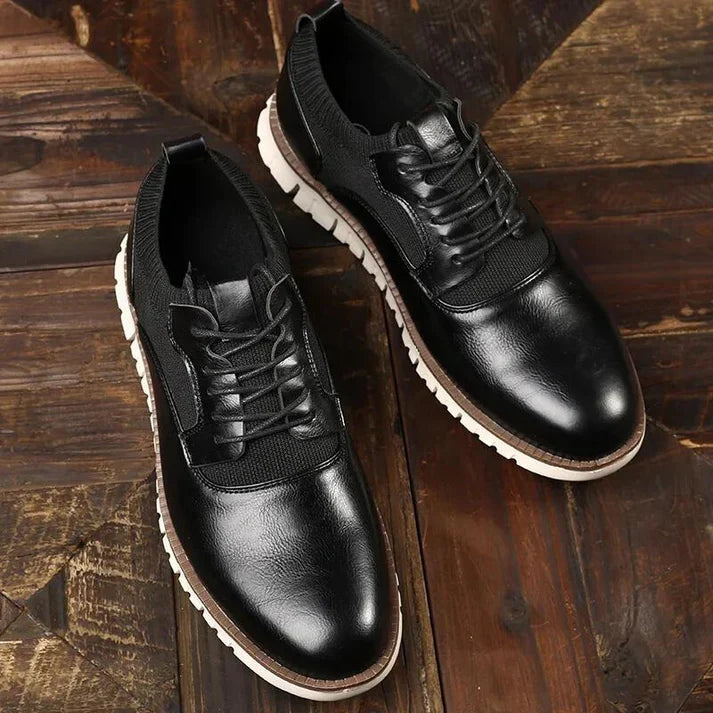 Leder Sneakers in Schwarz – Casual, Alltag